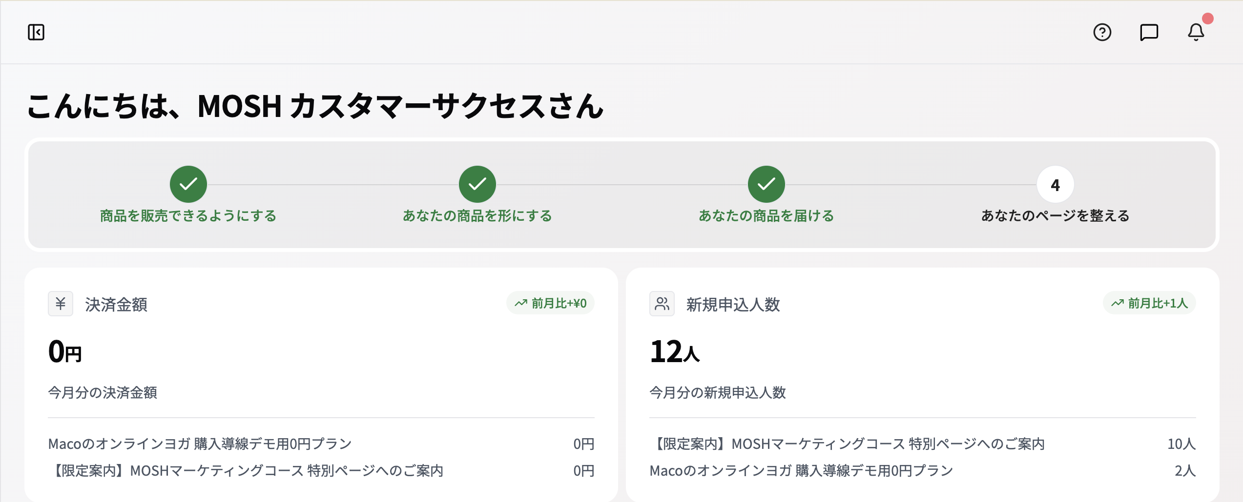 ホーム画面を開く