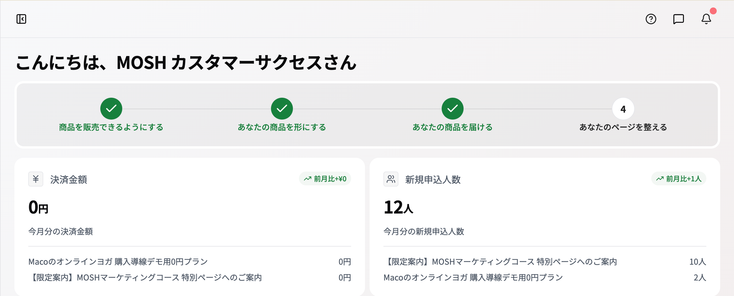 ホーム画面を開く