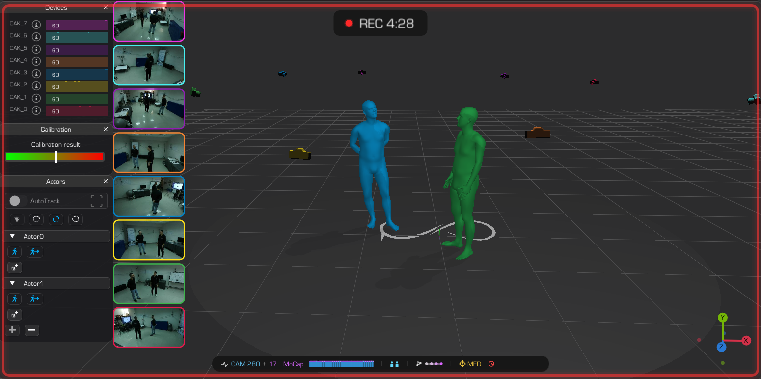 Studio viewport while recording
