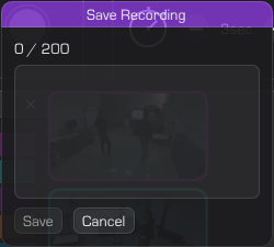 Recording Save Dialog