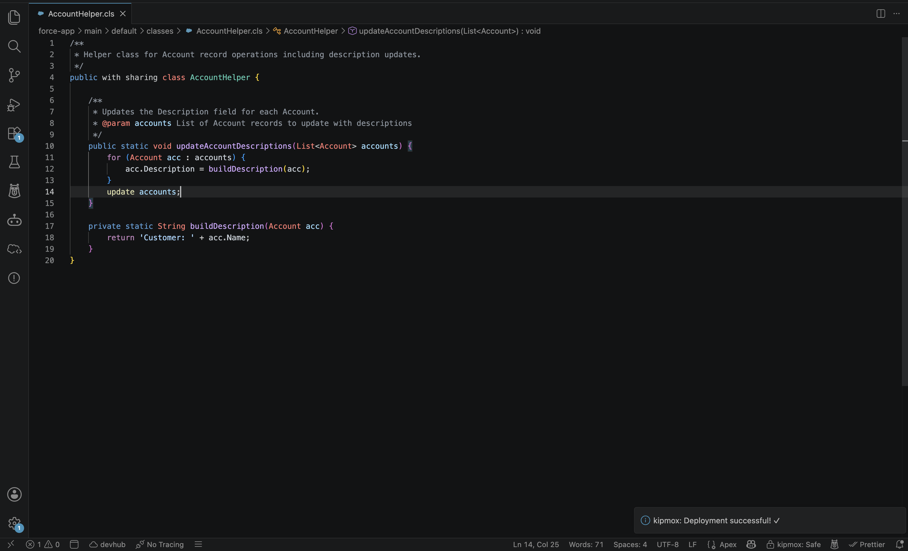 kipmox deployment successful notification