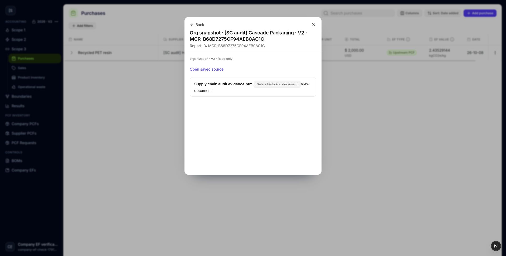 The captured source identifies the version and report ID and retains its evidence.