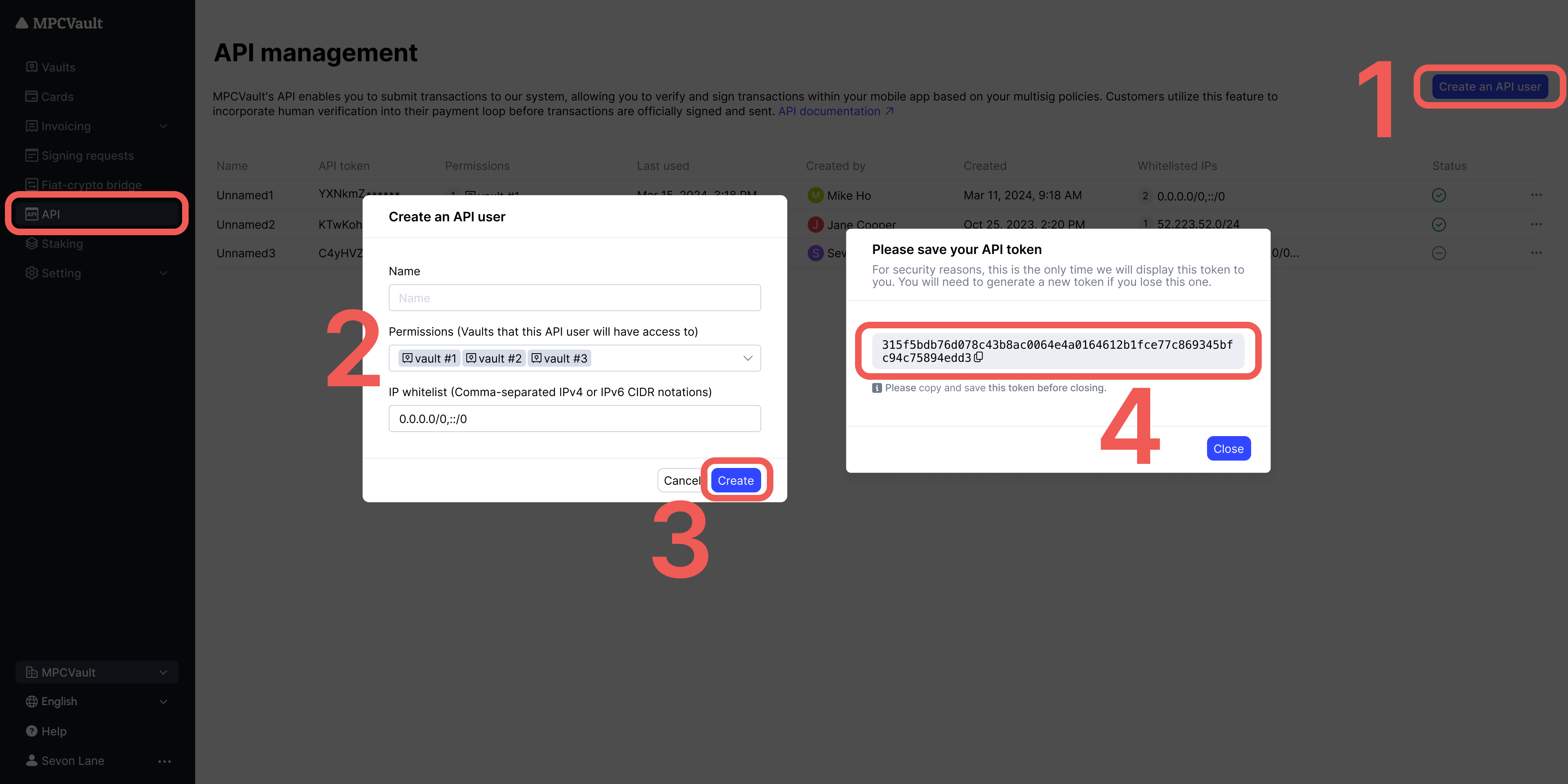 API Setup Guide - mpcvault