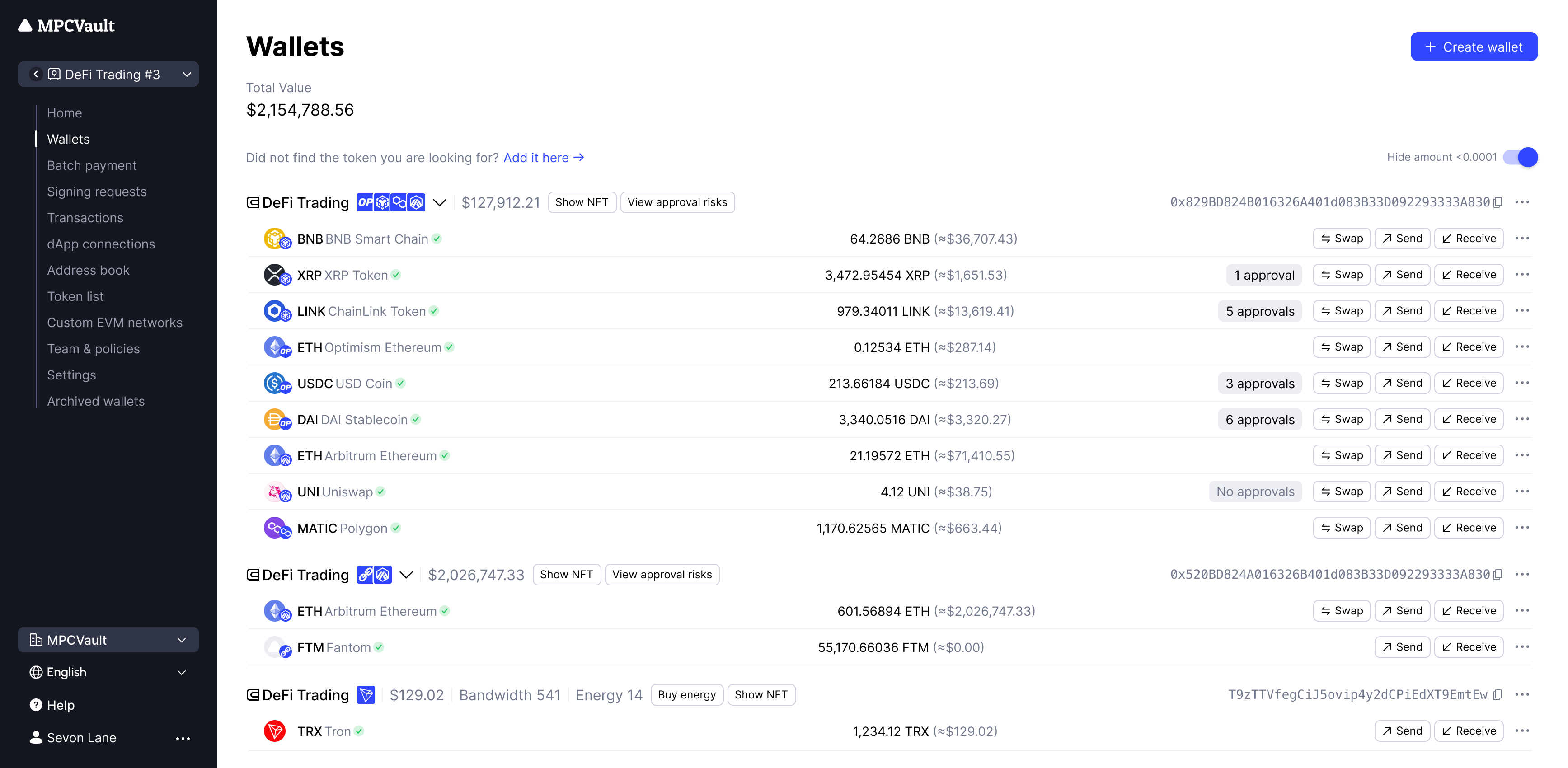 Vaults and Wallets - mpcvault