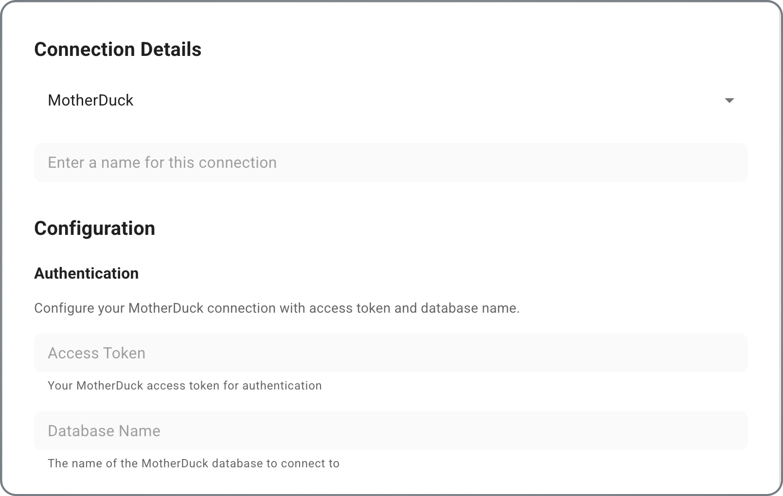 MotherDuck Connection