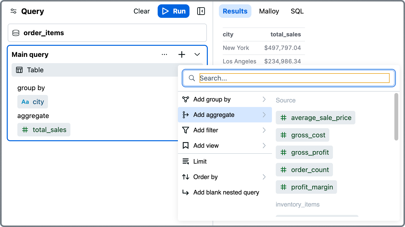 Add Query Element