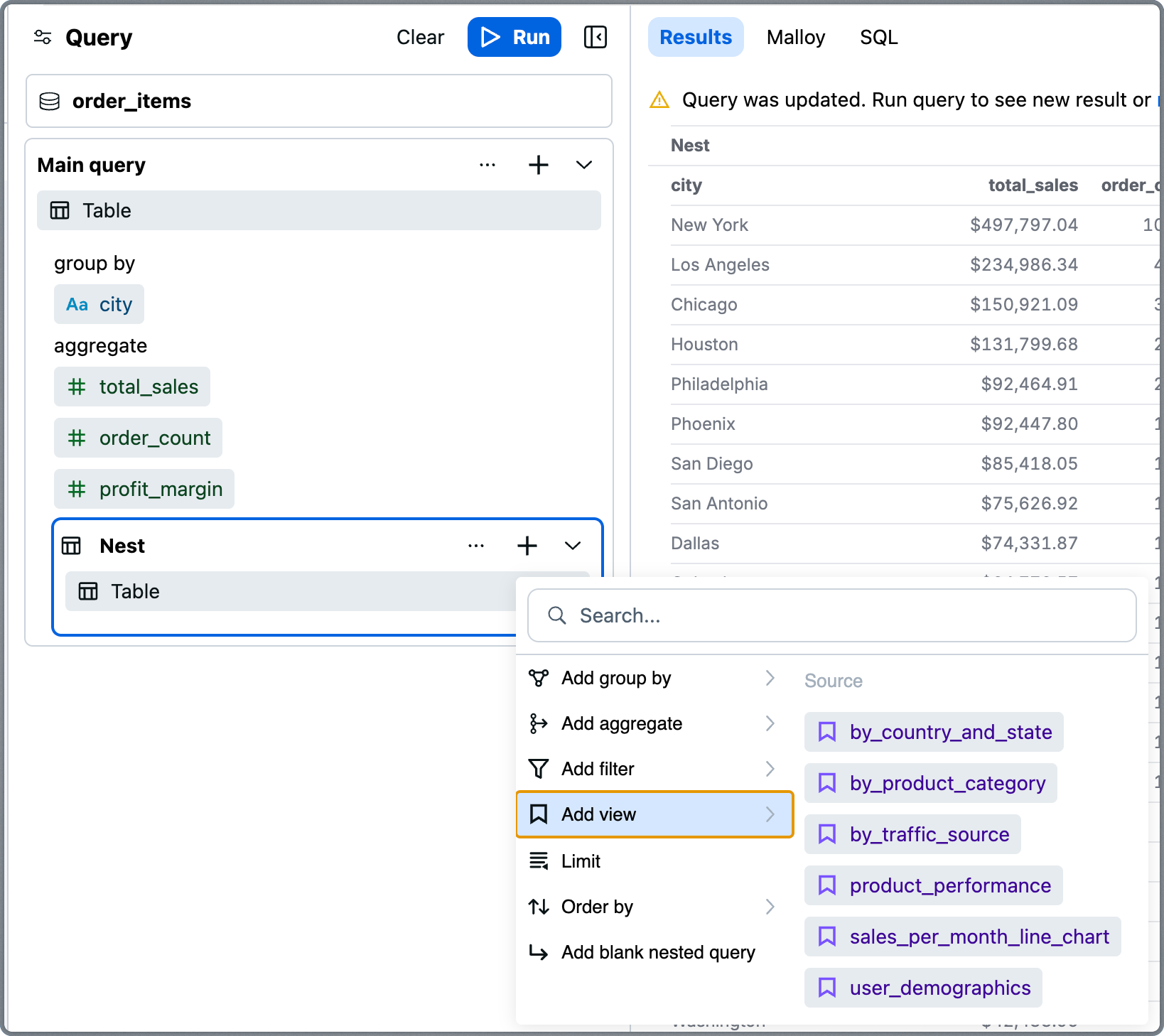 Building a Nested Query