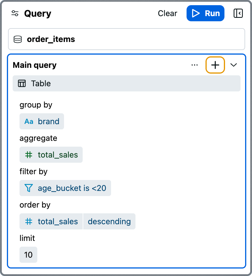 Query Panel Example