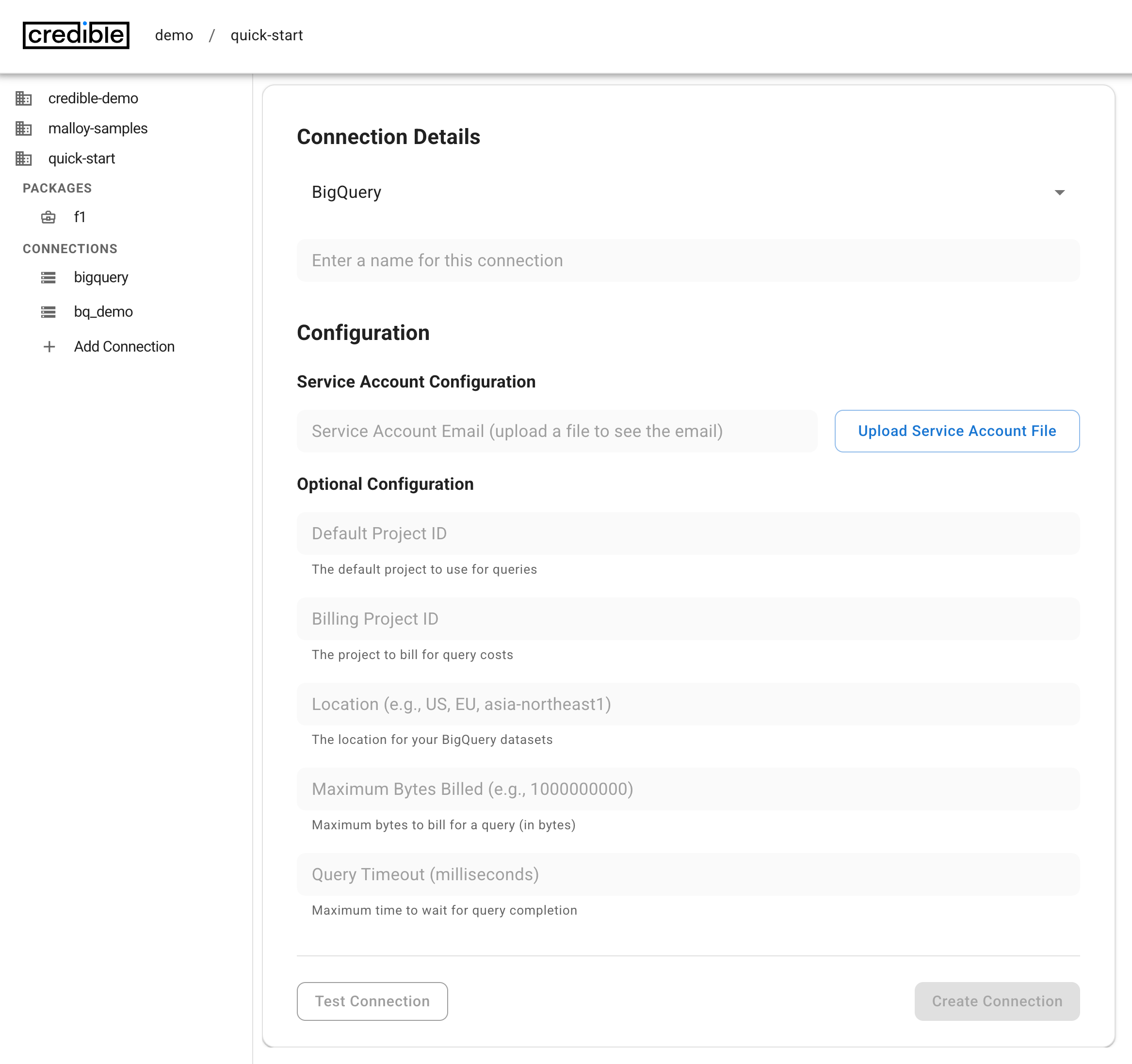 BigQuery Connection