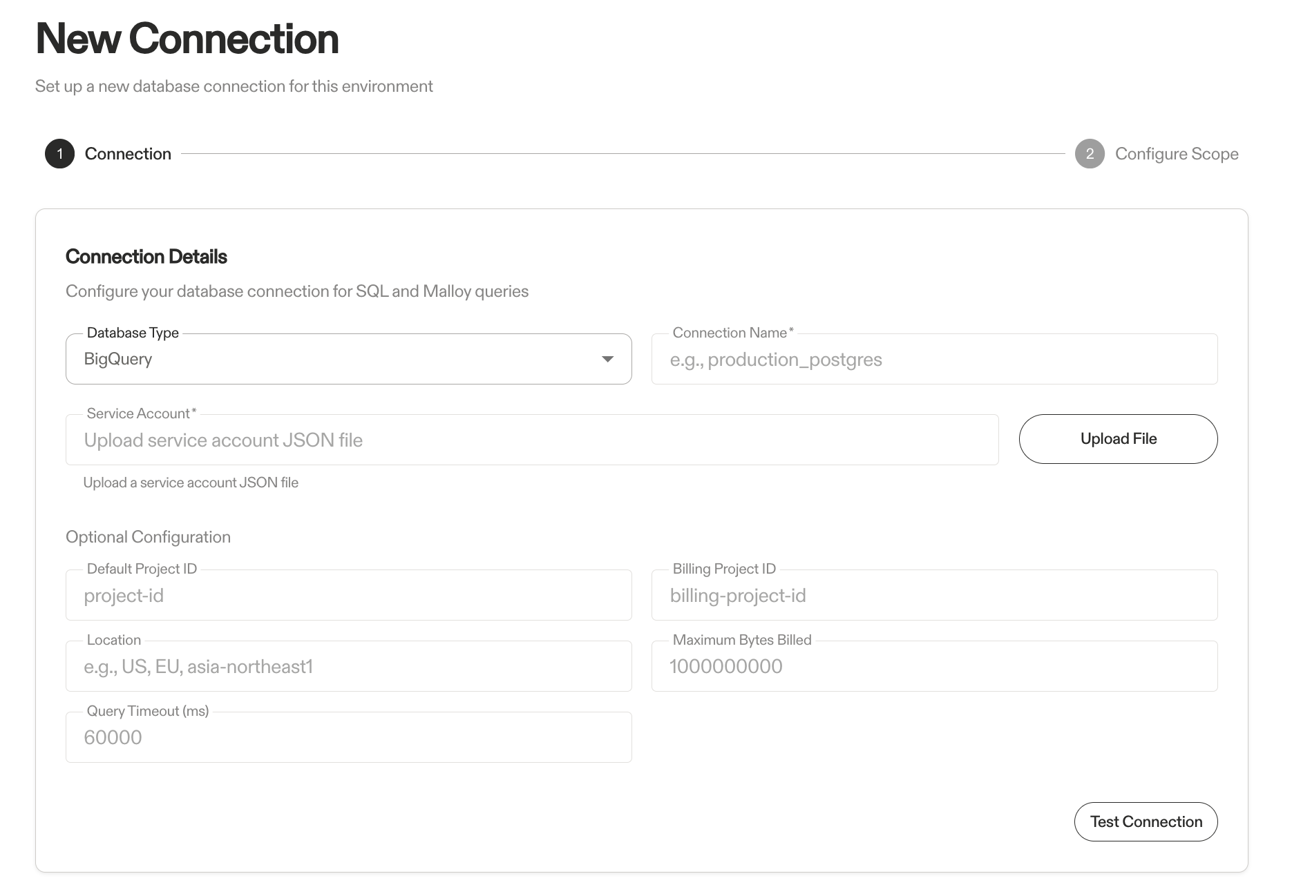 BigQuery Connection