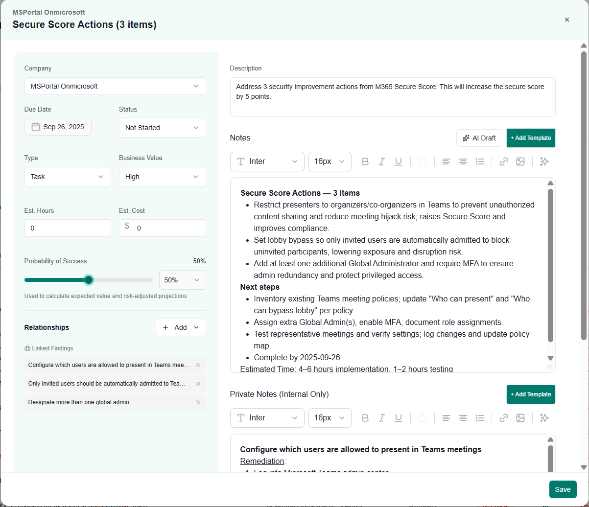 Automated Planner Summaries with Microsoft 365 integration
