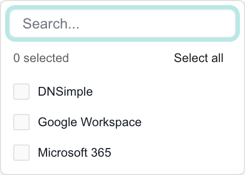 Cloud Domains Provider choices: DNSimple, Google Workspace, and Microsoft 365.