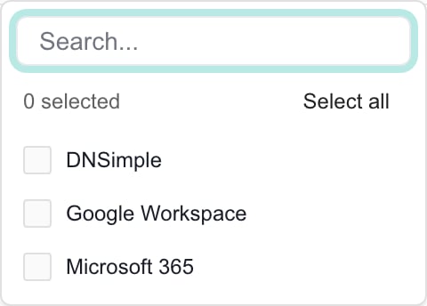 Cloud Domains Provider choices: DNSimple, Google Workspace, and Microsoft 365.