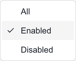 Cloud Users Status options: All, Enabled, and Disabled.