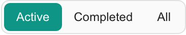 Compliance run filter showing Active selected beside Completed and All