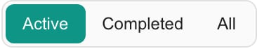Compliance run filter showing Active selected beside Completed and All