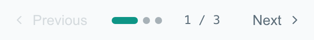 Presentation footer with Previous, slide dots, a slide counter and Next