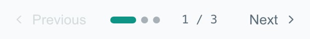 Presentation footer with Previous, slide dots, a slide counter and Next