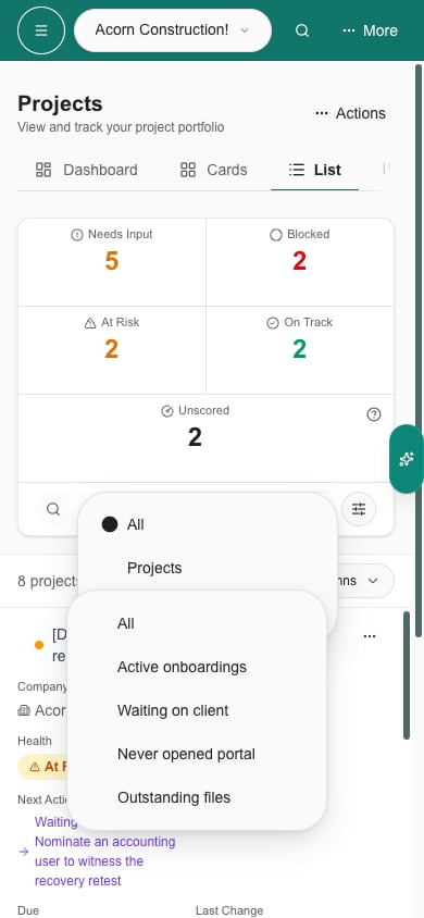 Onboarding submenu over the parent category menu on a phone
