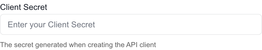 Blank Acronis Client Secret field and its explanation in MSPortal setup.