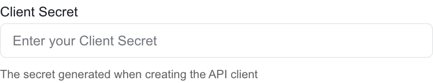 Blank Acronis Client Secret field and its explanation in MSPortal setup.