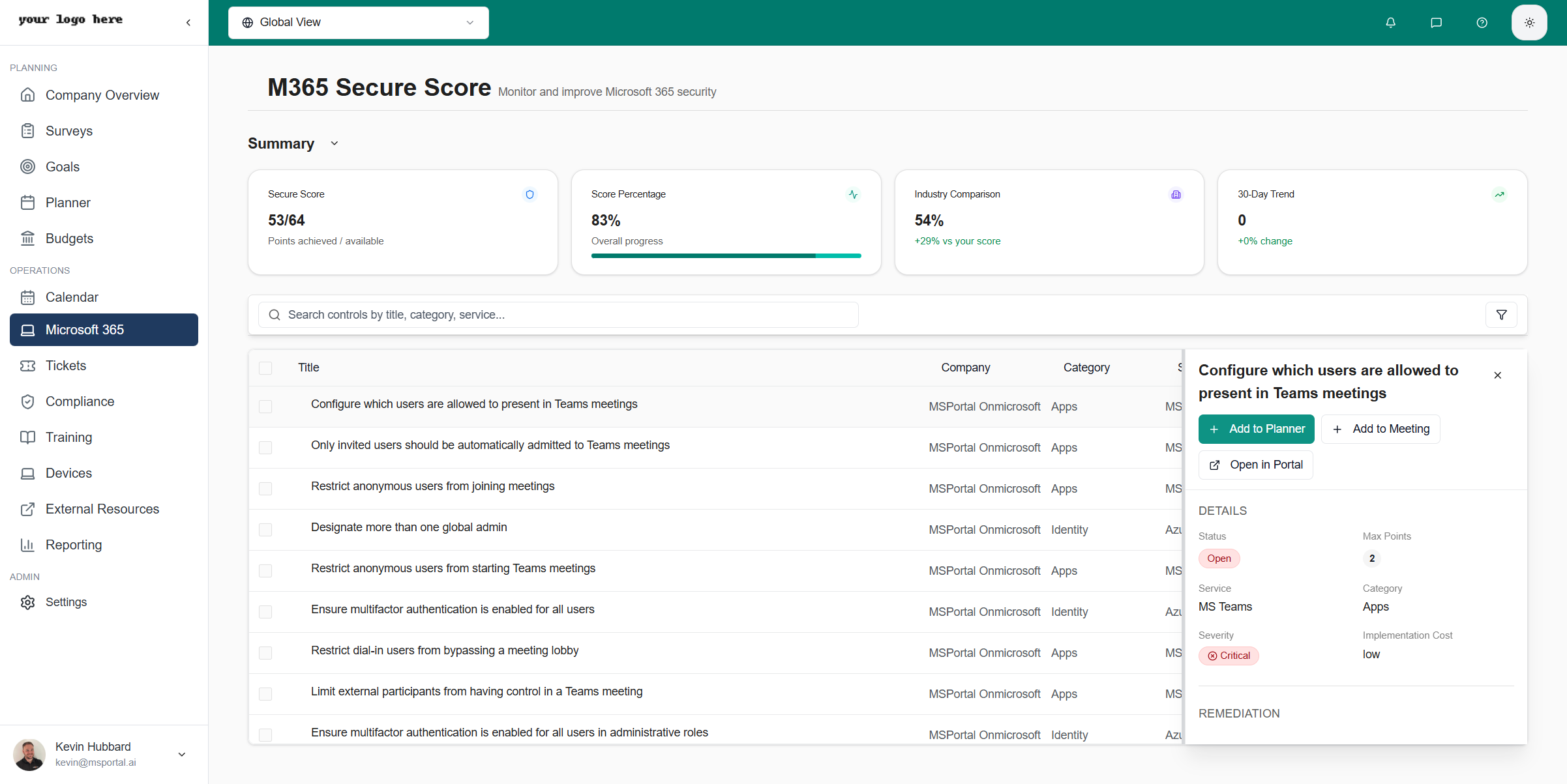 Control Details Panel