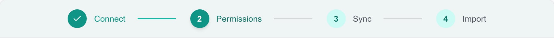 Syncro setup steps with Permissions selected