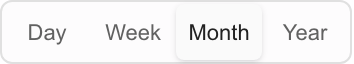 Project Schedule view selector with Day, Week, Month, and Year