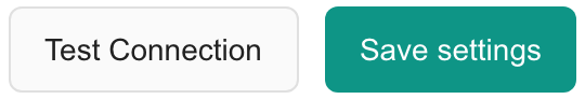 Test Connection and Save settings buttons for an existing QuoteWerks connection