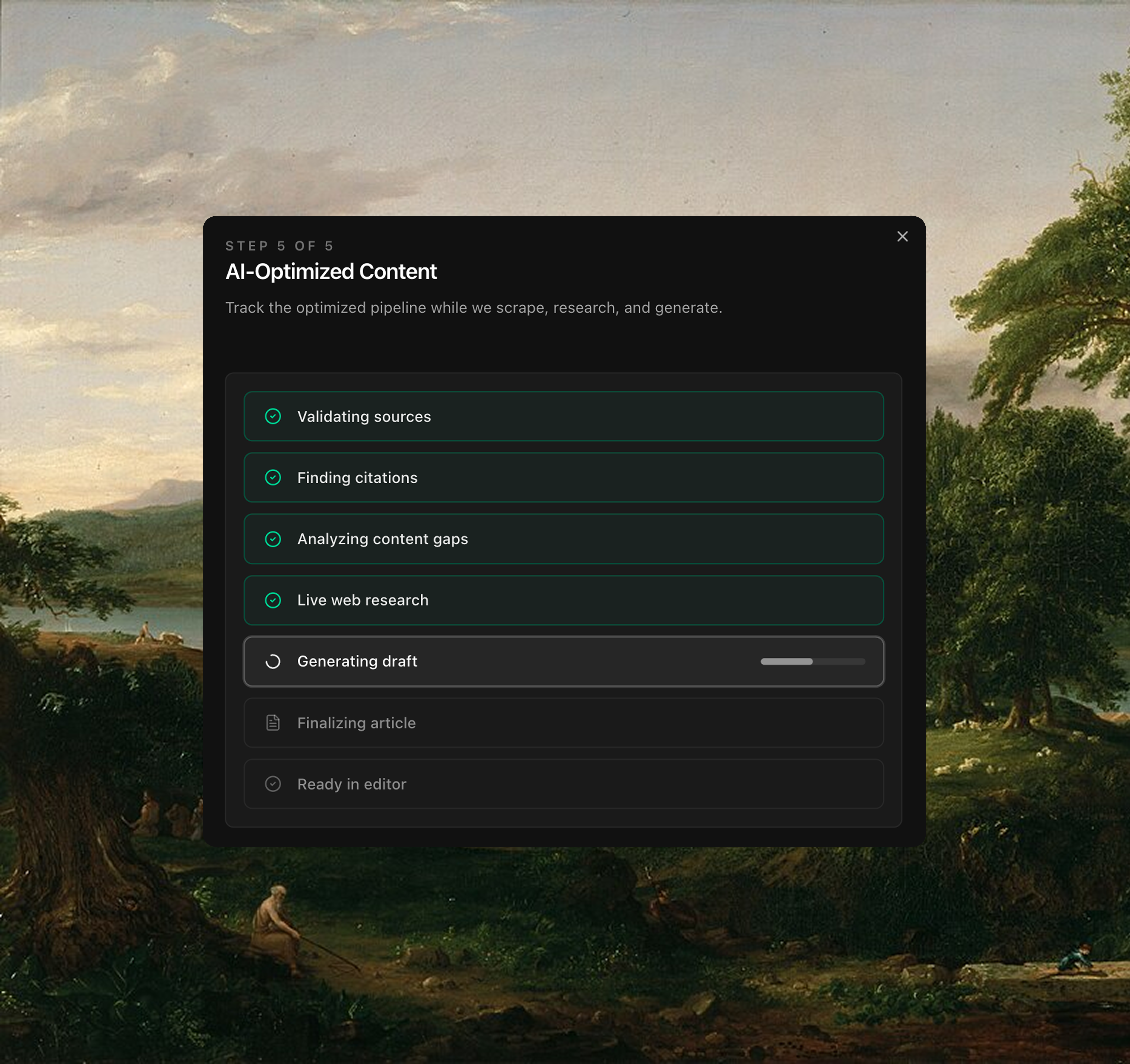 Content Lab generation steps