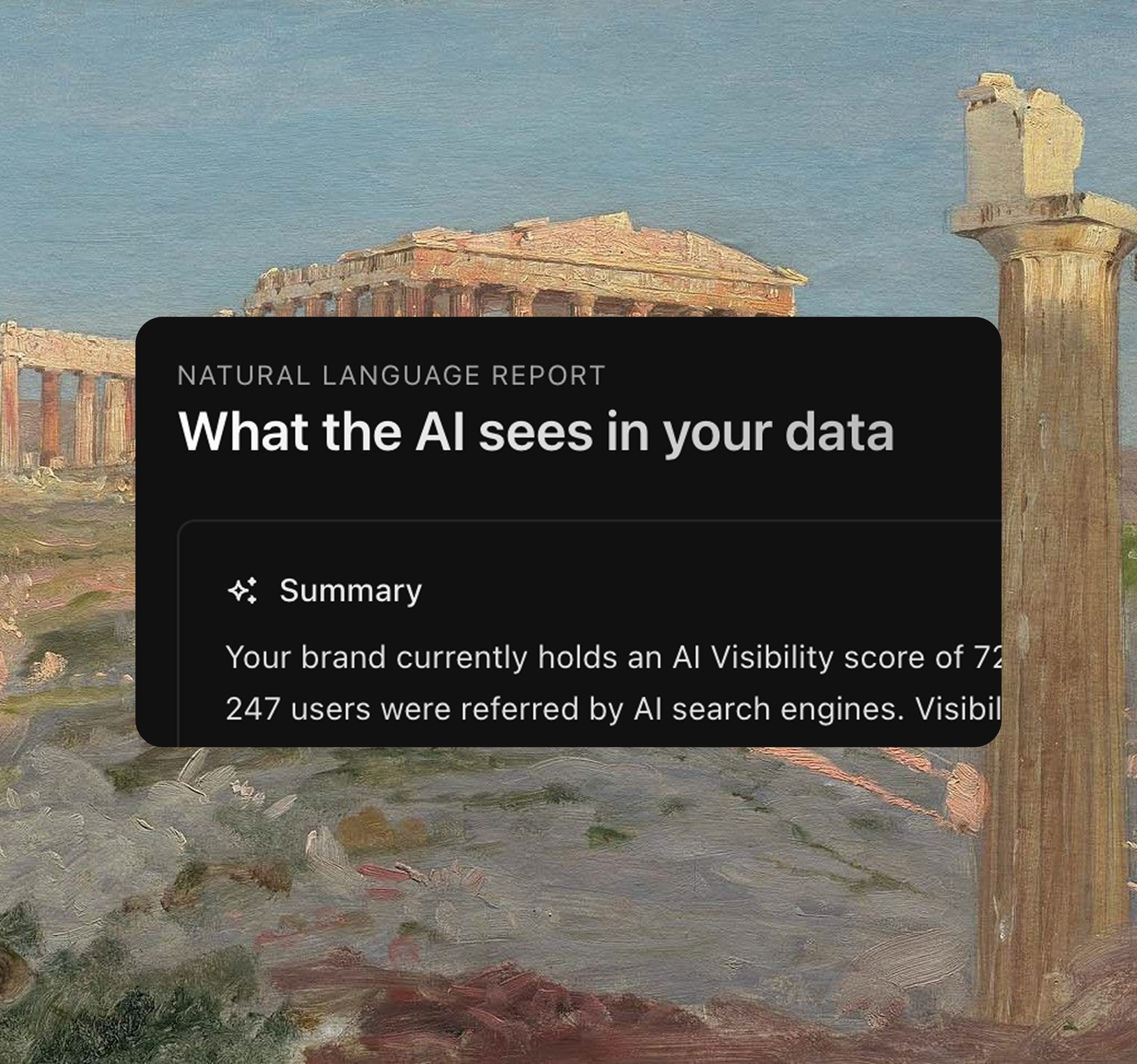 Natural Language Report sample card