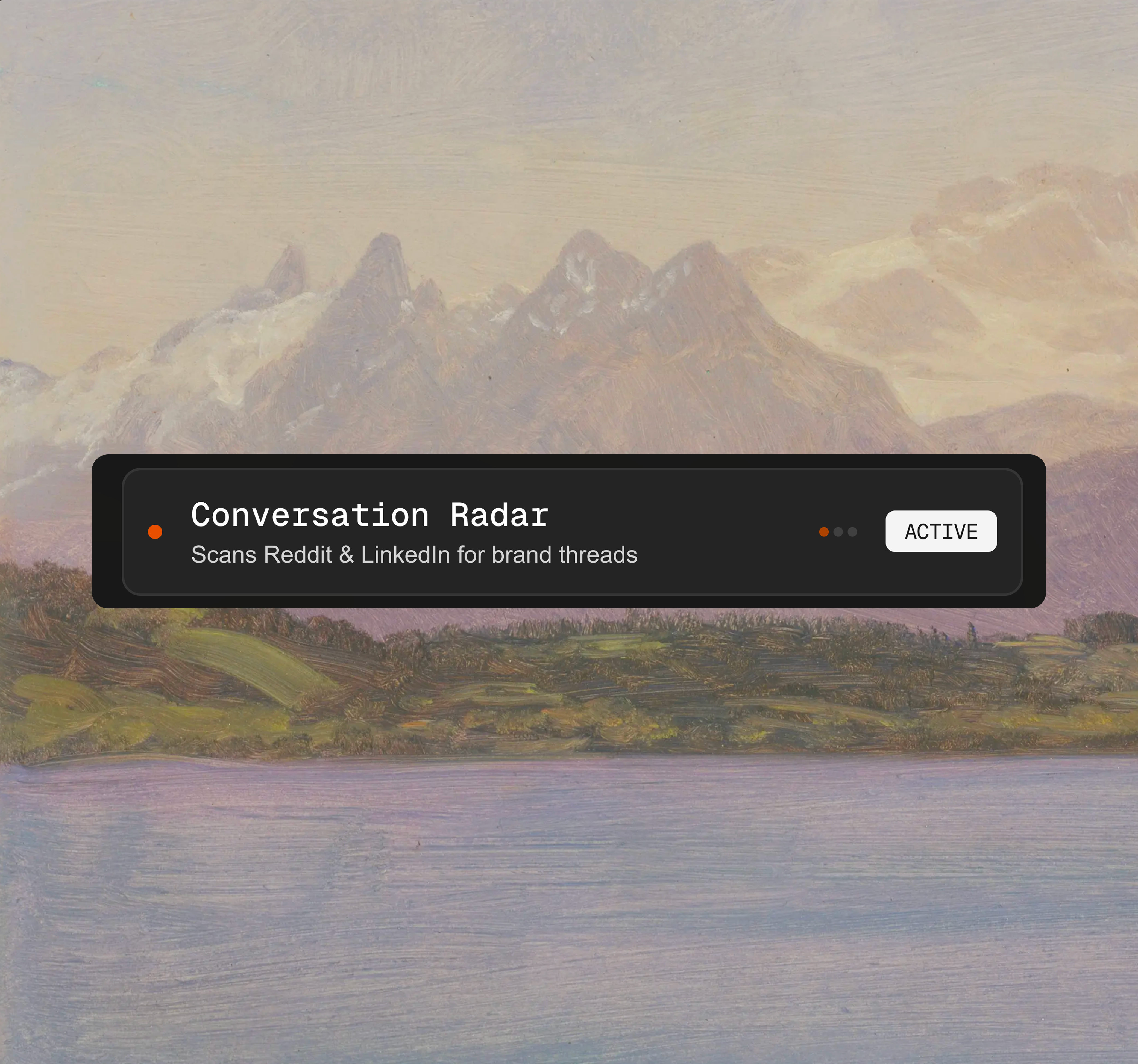 Conversation Radar card showing active status