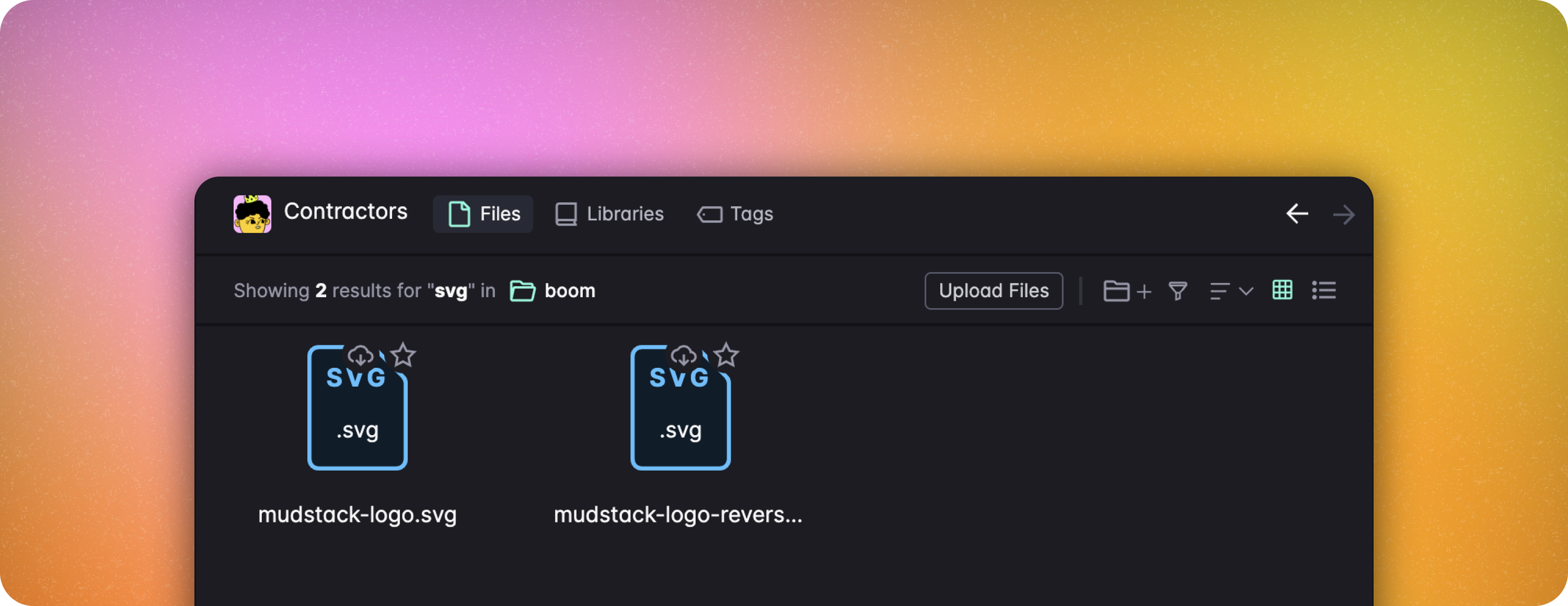 searching for content in mudstack