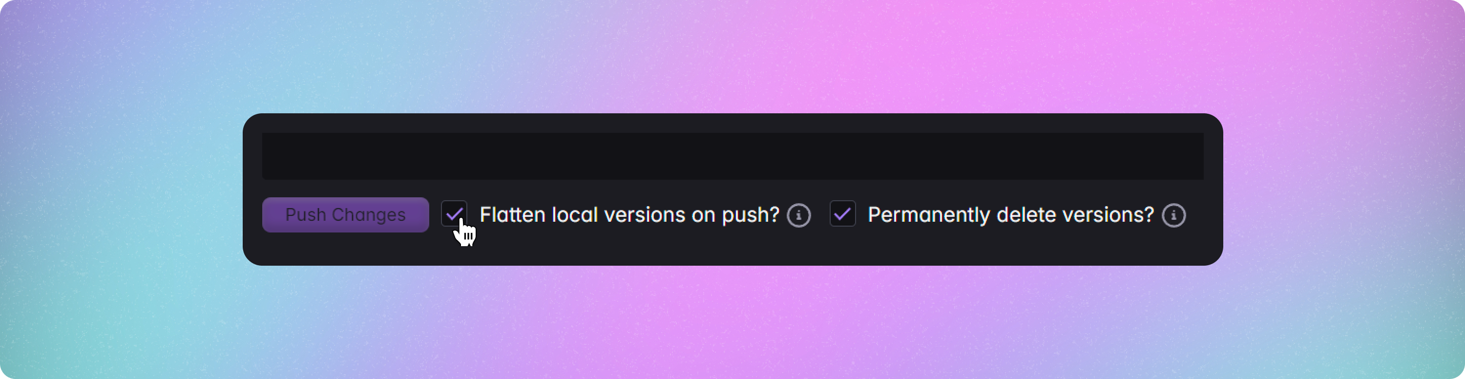 see all old local version stored in mudstack.