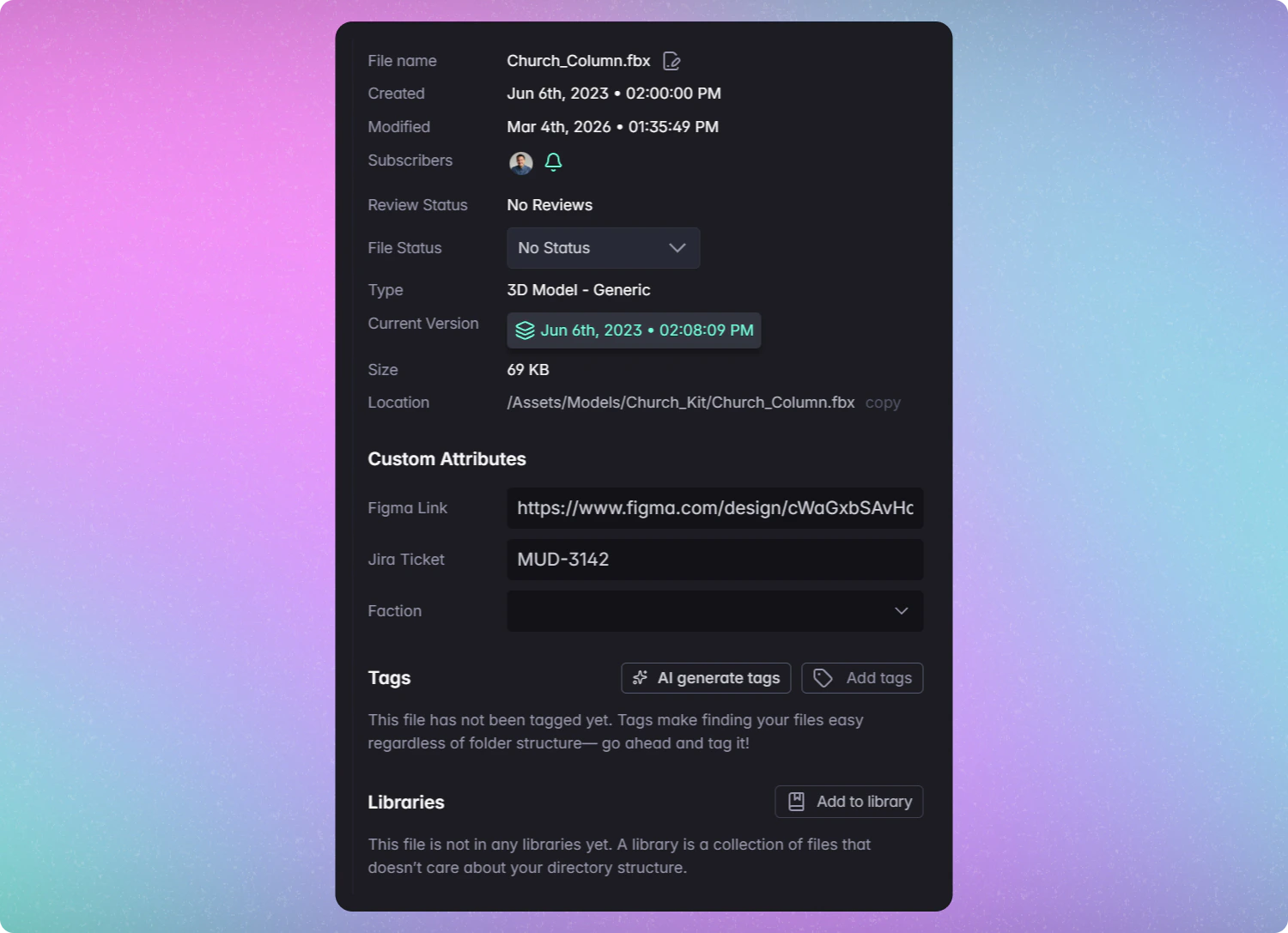 Editing attribute values as an artist