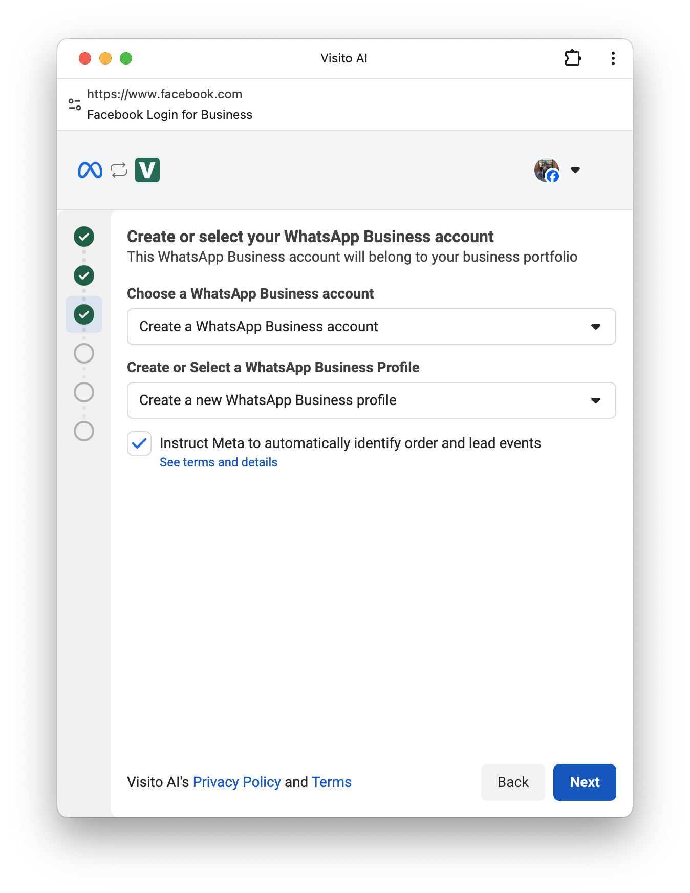 Create WhatsApp Business account