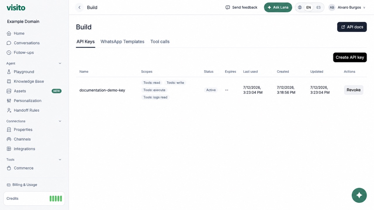Build API Keys