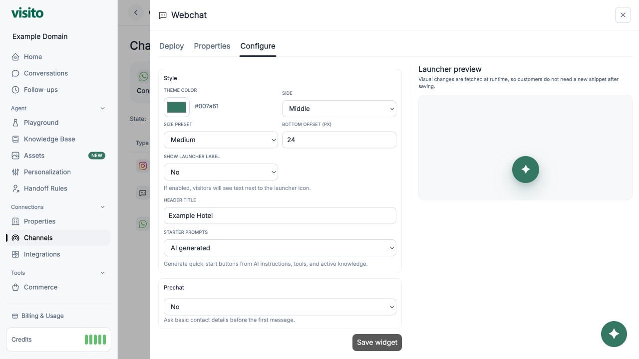 Webchat deployment