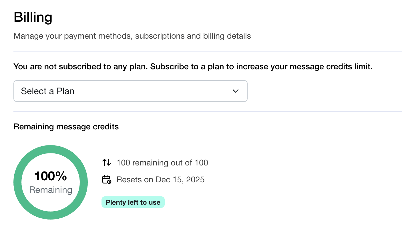 Billing Plans Placeholder