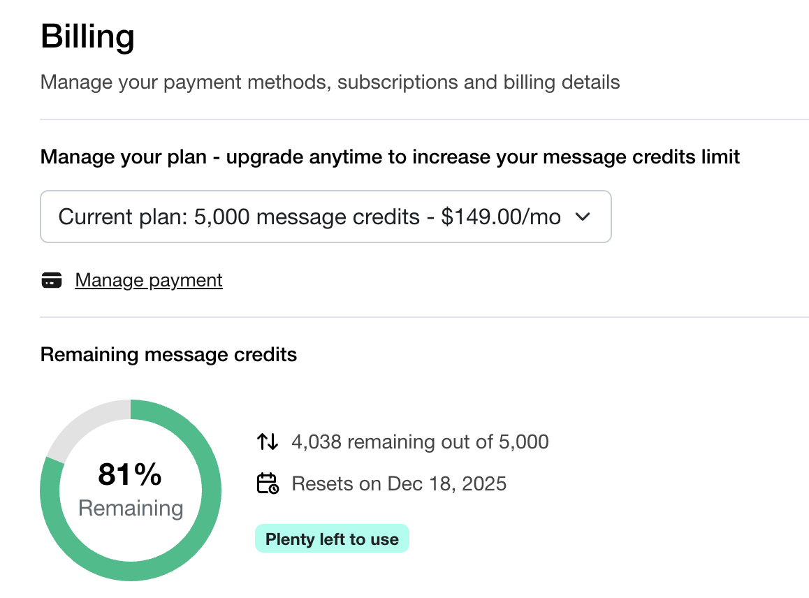 Remaining Credits Placeholder