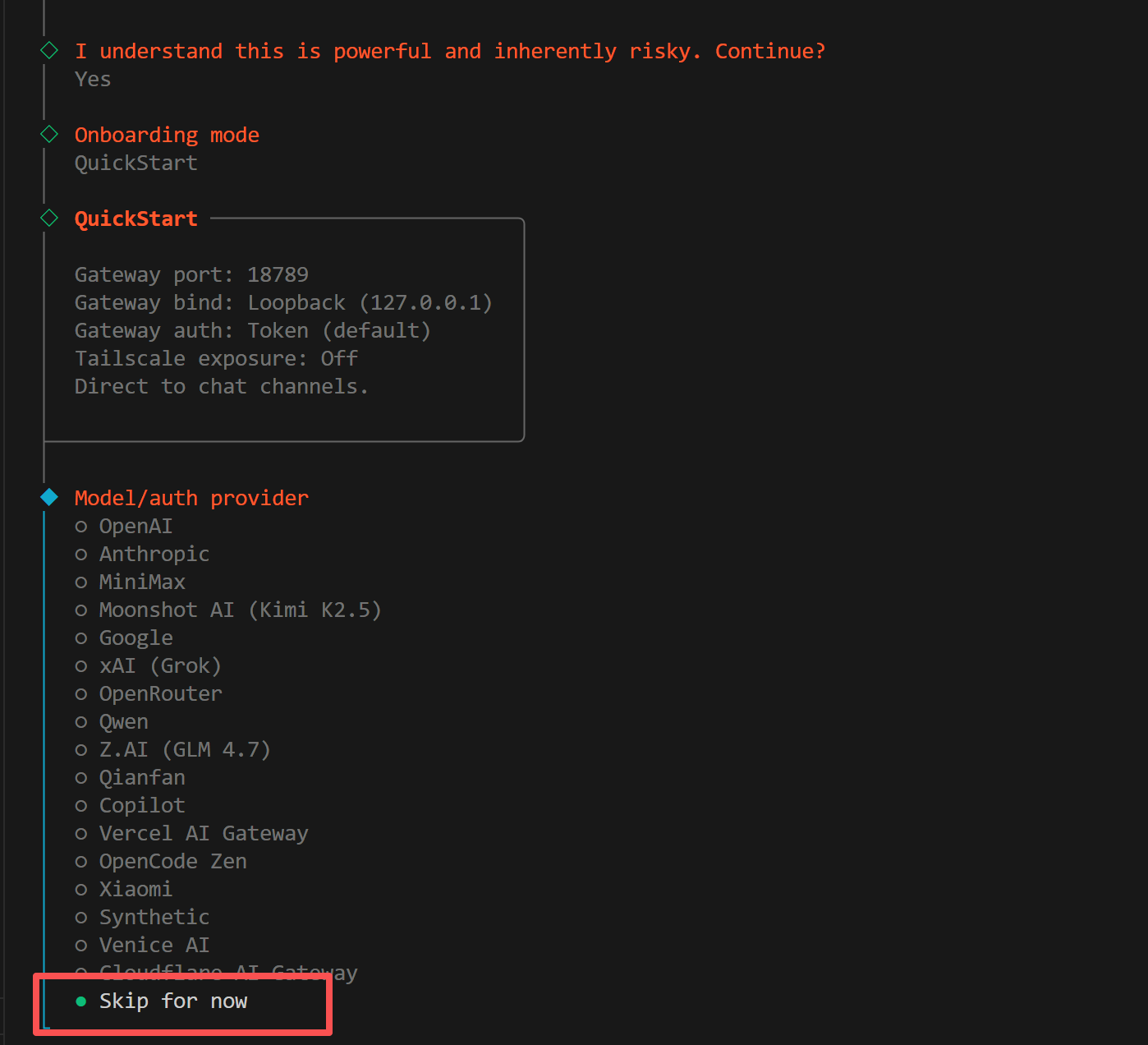 Skip Provider Selection