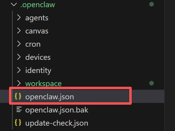 設定ファイルの場所