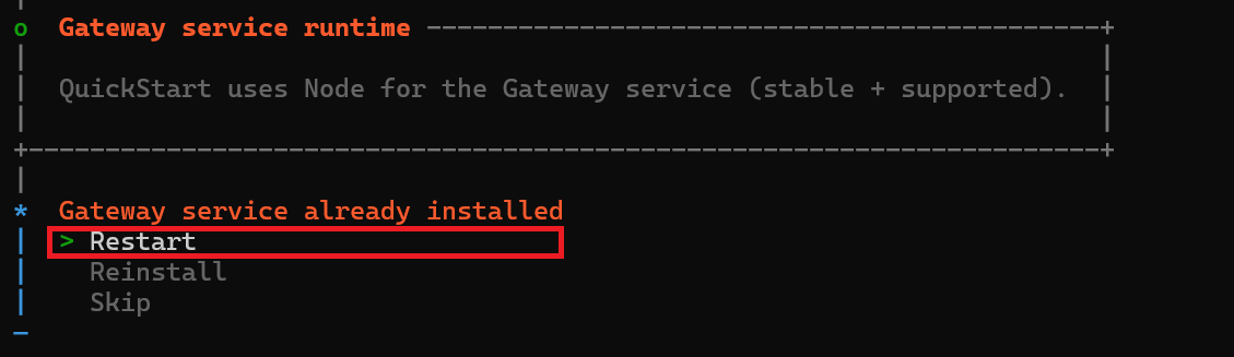 Restart Gateway