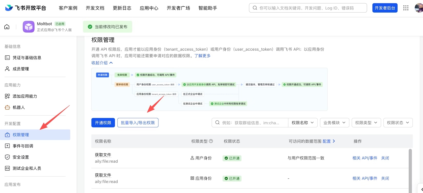 Configure permissions