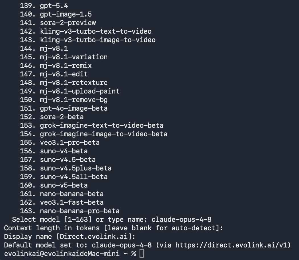 Choosing a default model for Hermes