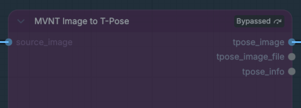 MVNT Image to T-Pose node in ComfyUI