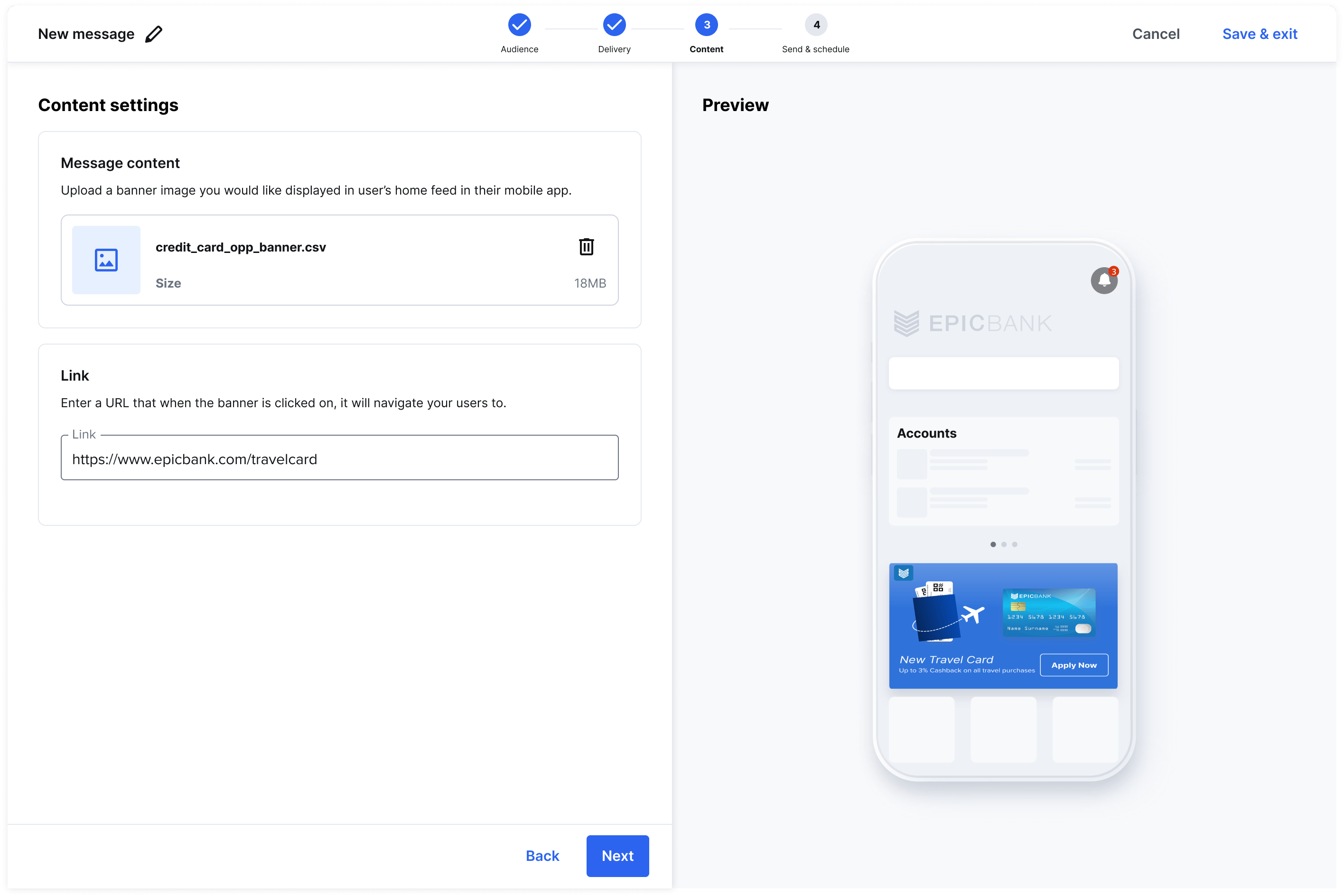 Messaging dashboard