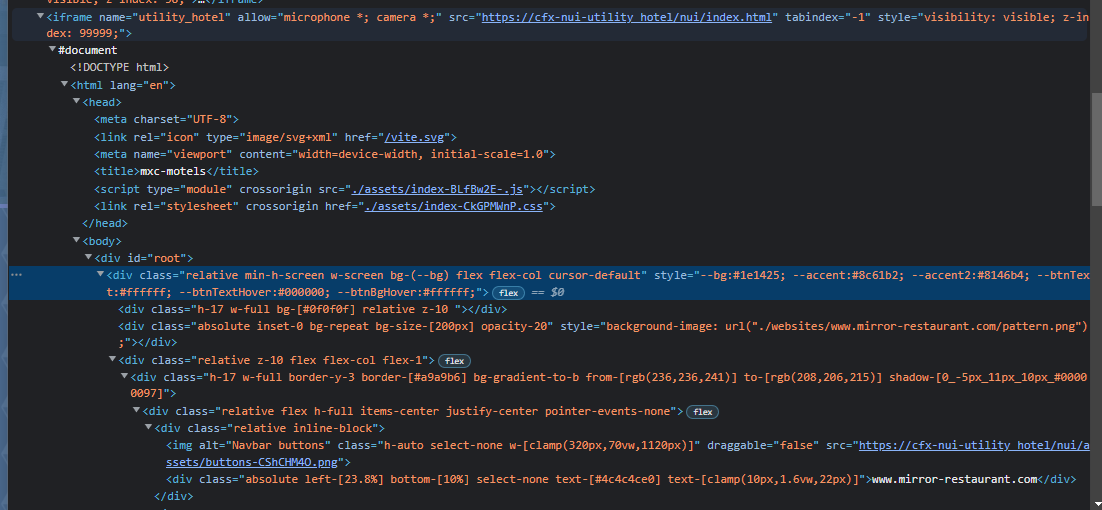 Locate UI container div