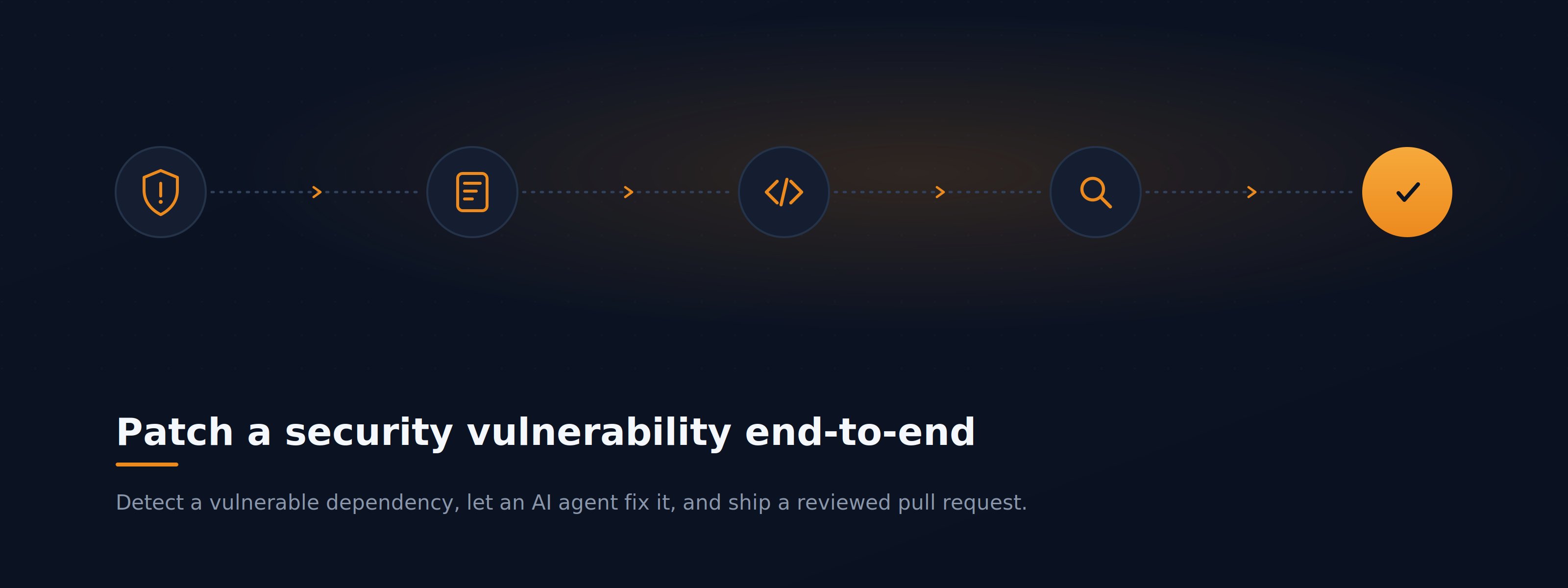 Patch a security vulnerability end-to-end