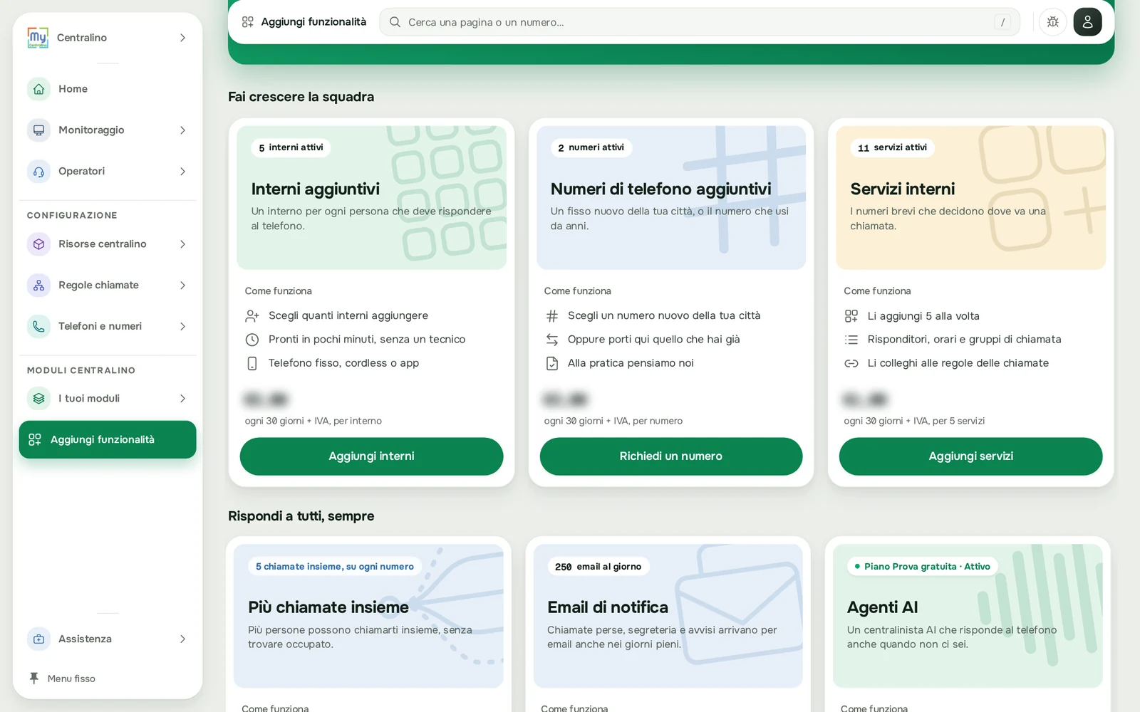 Aggiungi funzionalità: le tessere divise per scaffale (i prezzi sono nel pannello)